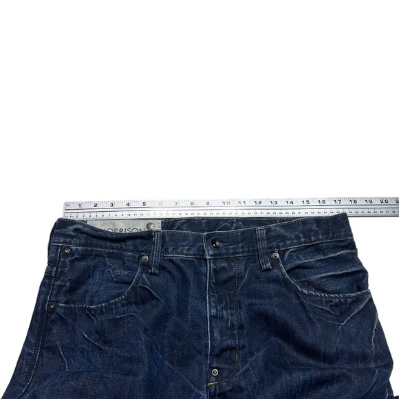 Gap 1969 Jeans Mens 32 X 28 Morrison Straight Leg Button Fly Dark Wash Denim - Picture 11 of 12